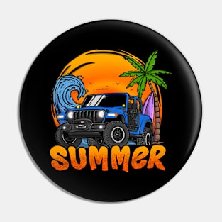 Jeep Wrangler Summer Holiday - Blue Pin