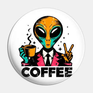 Alien coffee Pin