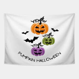 Pumpkin Halloween! Happy Fall Season Autumn Vibes Happy Halloween Thanksgiving and Fall Color Lovers Tapestry