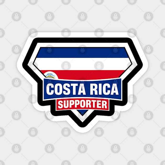 Costa Rica Super Flag Supporter Magnet by ASUPERSTORE