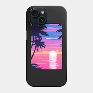 Pastel sunset on the beach Phone Case