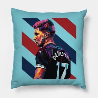 Kevin De Bruyne In Wpap Pop Art Colorfull Pillow