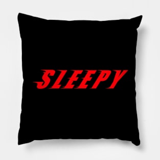 Fast but sleepy (red) Pillow