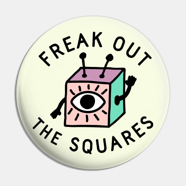 Freak Out the Squares Pin by TroubleMuffin