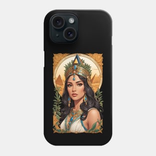 Cleopatra Queen of Egypt retro vintage floral design Phone Case