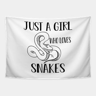 Snake Girl - Just a girl who loves snake Tapestry