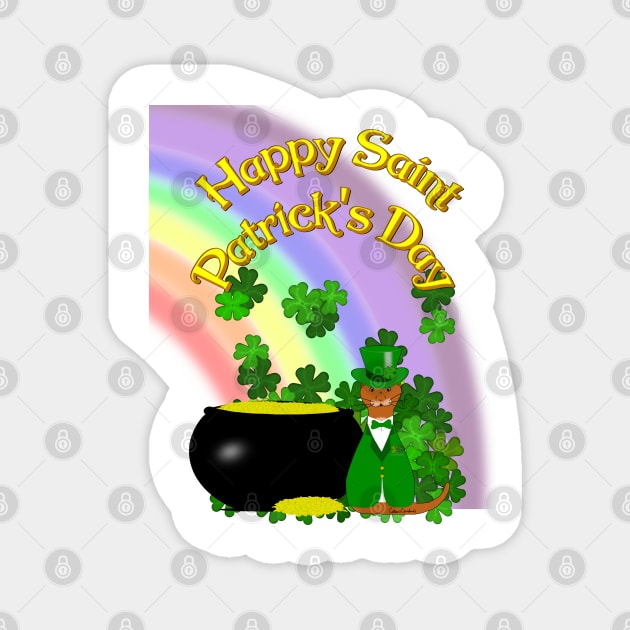 Happy Saint Patrick’s Day Oliver Magnet by ButterflyInTheAttic