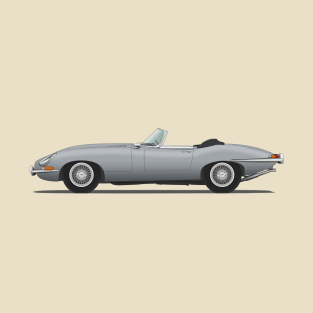 Jaguar E Type Roadster Mist Grey T-Shirt