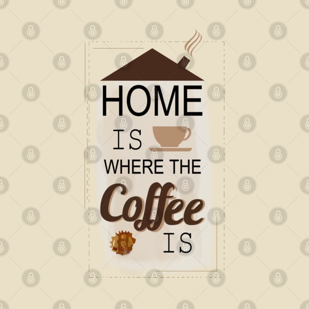 Home Is Where Coffee Is Text Art by maddula