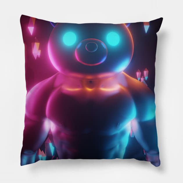 Bear Power Pillow by Adoryanti