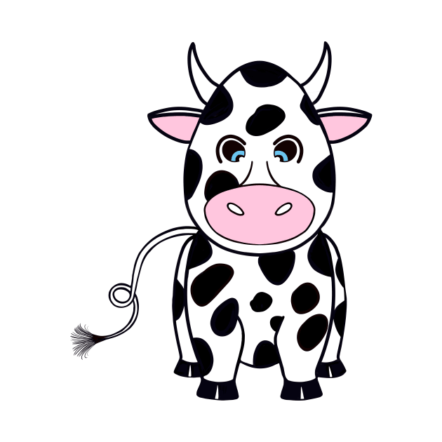 COW With Black Spots Cow Lover - Funny Cow Art by SartorisArt1