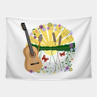 Festival Feeling Illustration Tapestry