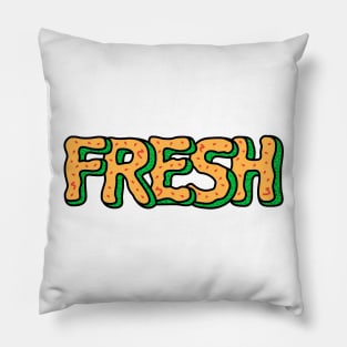 Fresh Cantaloupe Melon | Cute Fruit Alphabet Typography Pillow