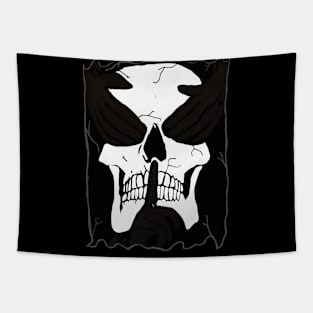 Skull funny Tapestry