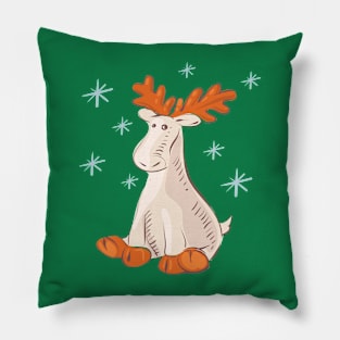 New Year's sitting elk Pillow