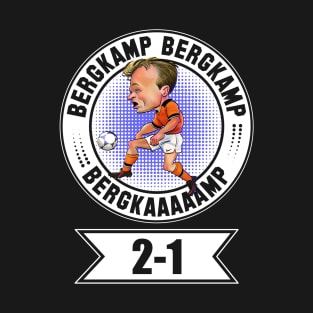 Dennis Bergkamp Football World Cup 98 T-Shirt Orange Dutch National Soccer Team Tee Netherlands Football Fan Jersey Funny Cartoon T Shirt T-Shirt