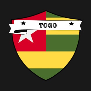 TOGO COUNTRY SHIELD, MINIMALIST TOGO FLAG, I LOVE TOGO , BORN IN TOGO , TOGO BADGE SHIELD T-Shirt