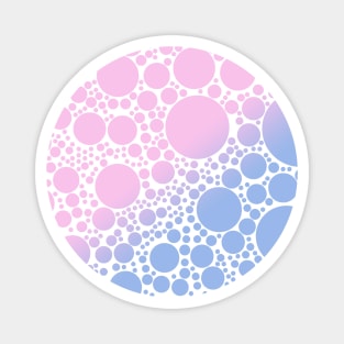 Light Pastel Pink and Pale Sapphire Blue Bubbles Magnet