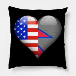 Half American Half Nepalese - Gift for Nepalese From Nepal Pillow