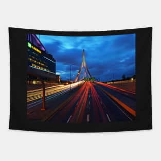 Zakim Bridge Car Trails Boston MA Tapestry