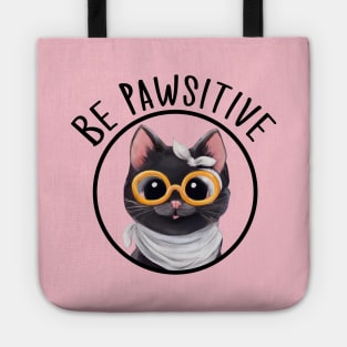 Stay Pawsitive Shirt, Be Pawsitive Shirt, Cat Positivity Shirt, Sarcastic Cat Shirt, cute paw t-shirt, Pawsitive Catitude, Funny Cat Lady Gift, Cat Mom Shirt Gift, Nerd Cat Shirt, Funny Nerdy Cat, Cute Nerd Cat Shirt, Cute Nerd Shirt, Cat Owner Gift Tee Tote