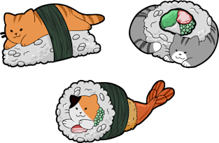 Sushi Cats Magnet