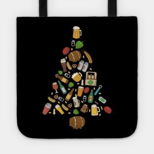 Beer Christmas Tree Men Women Beer Ugly Christmas Tote