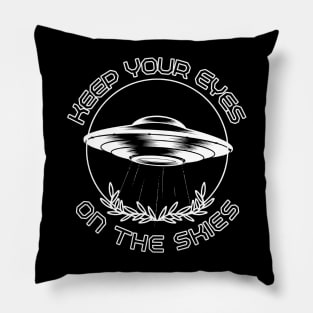 Eyes on the Skies (White) Pillow