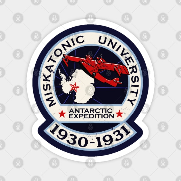 Vintage Retro Miskatonic University Antarctic Expedition Magnet by StudioPM71