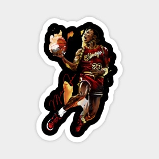 BASKETBALLART - jordan sLAM dUNK Magnet