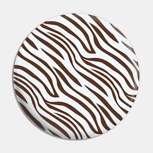 Zebra Pastel Brown Wild Animal Pattern Pin