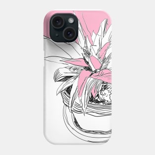 Modern line art pineapple plant Phone Case