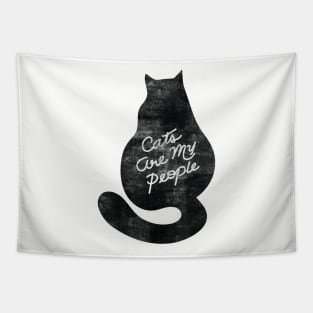 Cats Are My People Distressed Version Tapestry