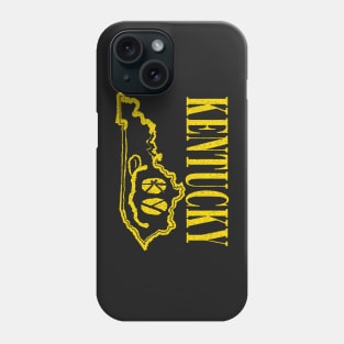 Kentucky Grunge Smiling Face Black Background Phone Case