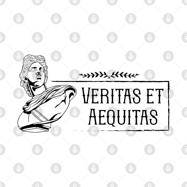 Latin saying - Veritas et Aequitas by Modern Medieval Design