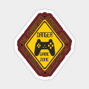 gamer danger game zone |gaming collection Magnet