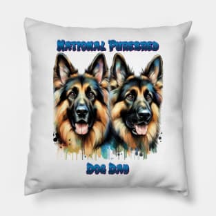 German Shepherds Celebrate Purebred Dog Day Pillow