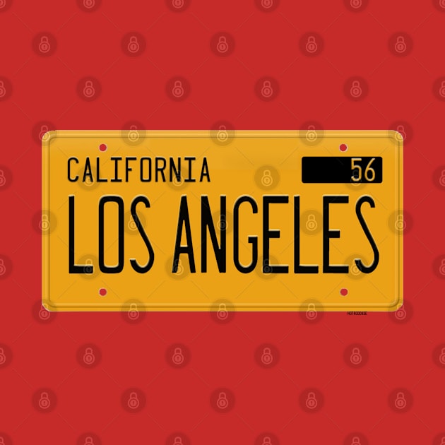 Los Angeles California Yellow License Plate by hotroddude