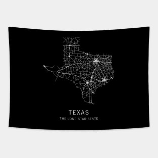 Texas State Road Map Tapestry