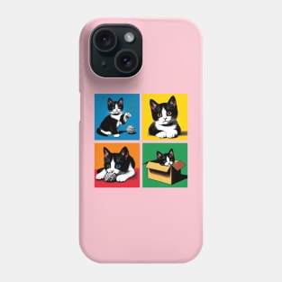 Bicolor Cat Pop Art - Cute Kitties Phone Case