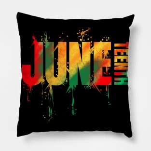 Colorful Effect Vintage African Colored Freedom Juneteenth Pillow