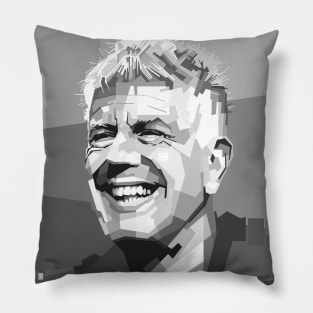 Chef Smile in Grayscale Pillow