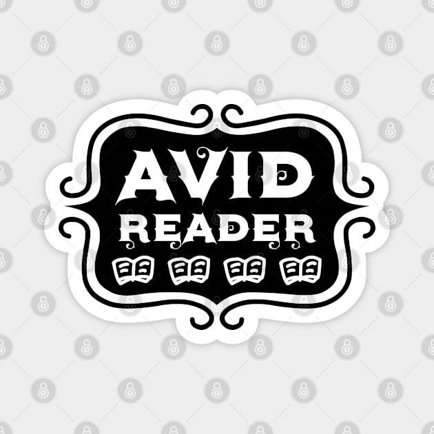 Avid Reader - Bookish Reading Typography Magnet by TypoSomething