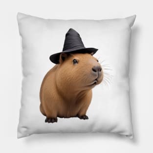 Cute Capybara Witch Pillow