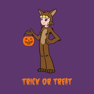 Halloween trick or treat wolf costume cartoon T-Shirt