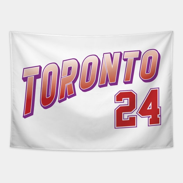 Retro Toronto Number 24 Tapestry by Cemploex_Art