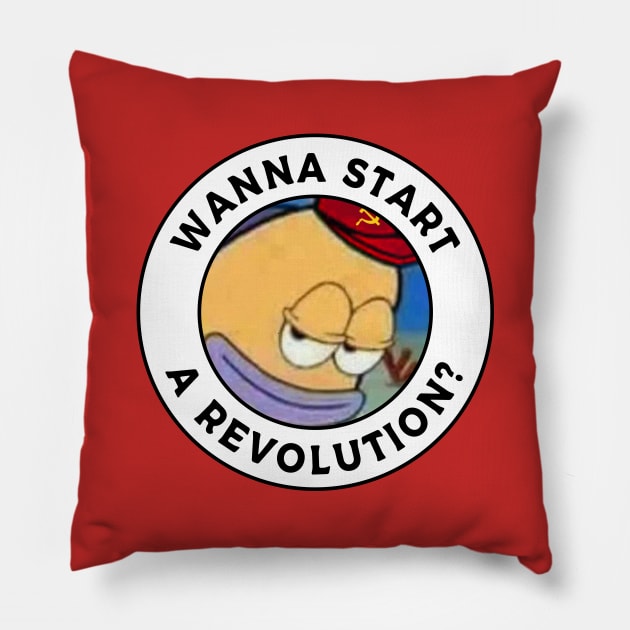 Revolution? Leftist Meme Pillow by Football from the Left