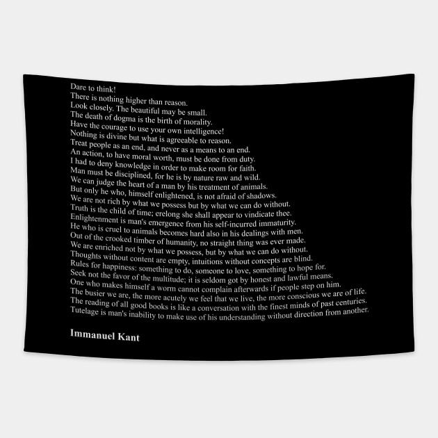 Immanuel Kant Quotes Tapestry by qqqueiru