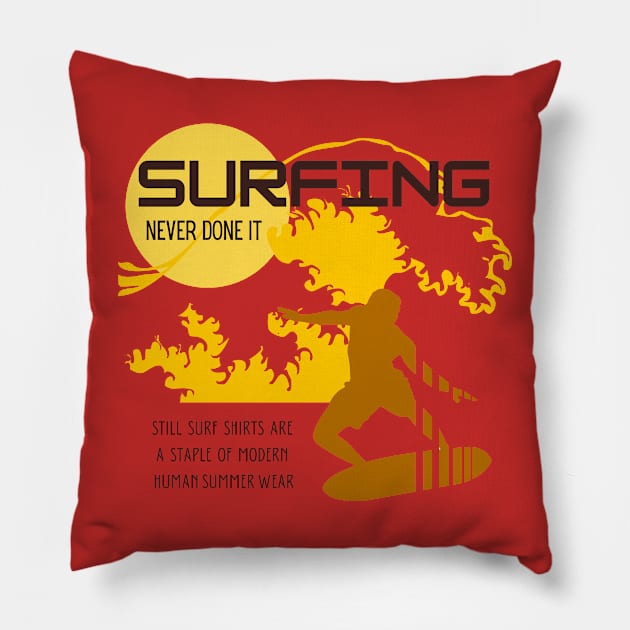 Surfing Pillow by Actionage