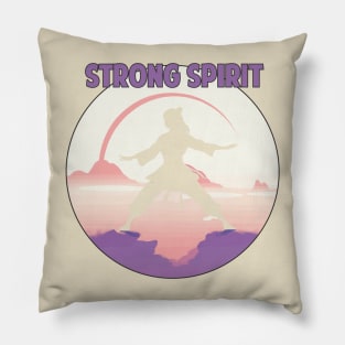 Strong Spirit Girl Silhouette Pillow